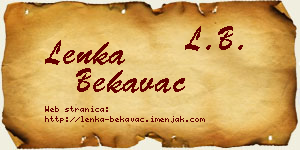 Lenka Bekavac vizit kartica